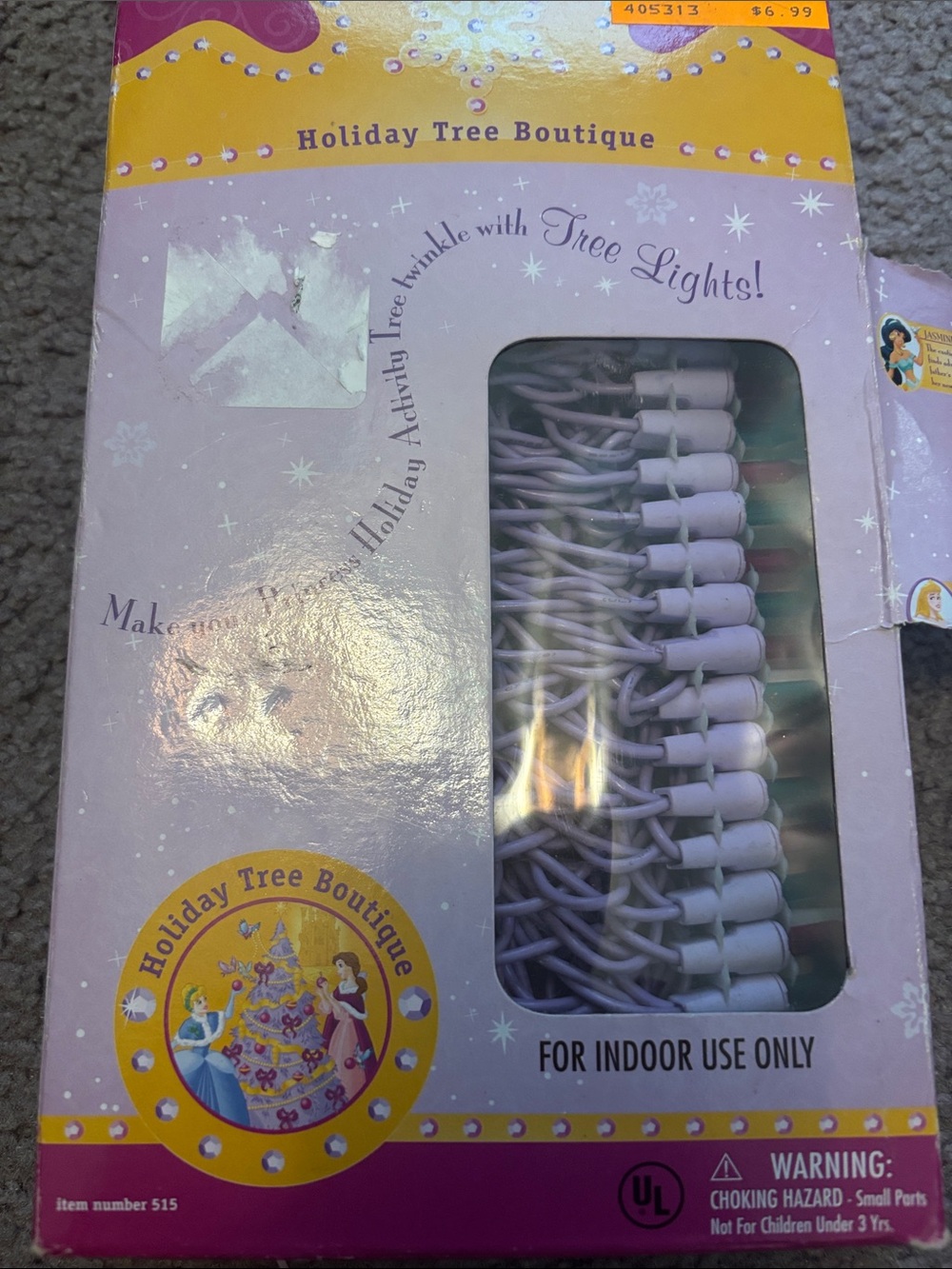 2002 New Old Stock Disney Princess Lights 50 Multicolor Indoor Christmas